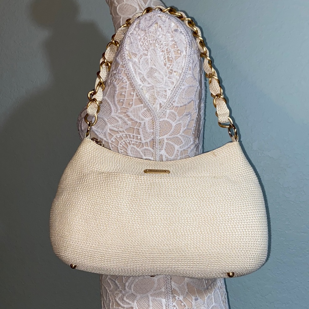 Eric Javits Squishee Chain Strap Shoulder Bag - image 1